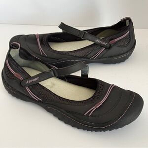 JSport by Jambu Women's Norwich Mary Jane Flats Memory Foam Size 10M